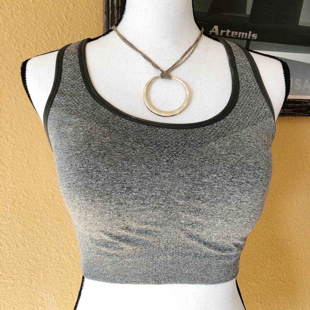 New Balance Sports Athletic Bra Top|Gray|Large